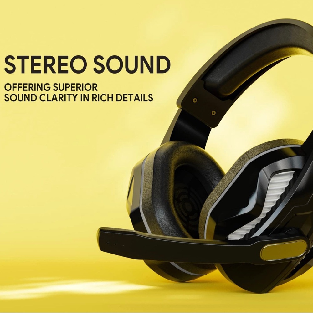 Soft Earmuffs, LED Lights, Over-Ear Headphone with Adjustable